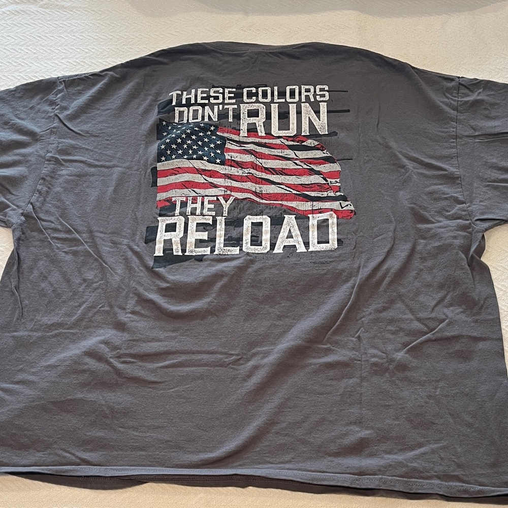 Buck Wear Dark Gray Patriotic Graphic Tee